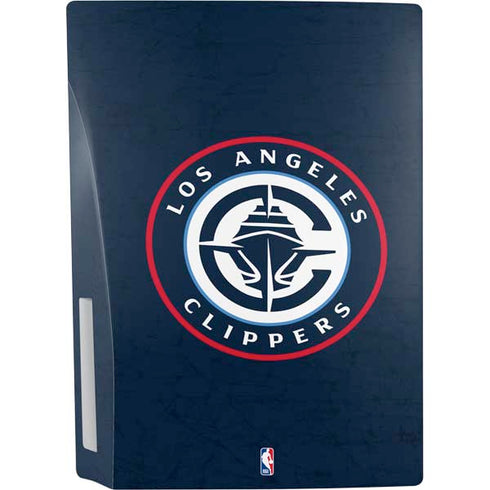 NBA Los Angeles Clippers Distressed Blue PS5 Console Skin